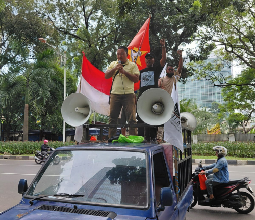 AMUK Ancam Cor Kaki Depan DPR RI, Desak Penyelesaian Konflik Agraria Inhu Riau