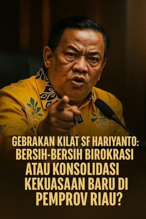 Gebrakan Kilat SF Hariyanto: Bersih-Bersih Birokrasi atau Konsolidasi Kekuasaan Baru di Pemprov Riau?