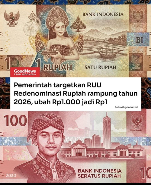 Redenominasi Resmi Masuk Renstra 2025 - 2029: Rupiah Bersiap Memasuki Babak Baru Tanpa 