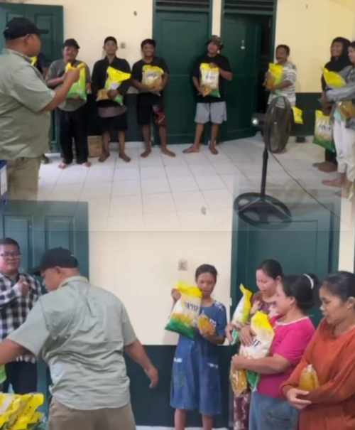 Hujan Lebat Tak Menghalangi Kepedulian, PT Green Palma Riau Jaya Salurkan 2 Ton Sembako untuk Warga Kepau Jaya dan Karyawan