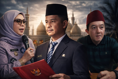 Peran Wakil Bupati Lebih Dominan, Publik Soroti Kasih Sayang Bupati Kampar Terlalu Berlebihan Macam Mabuk Asmara