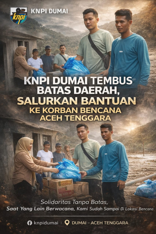 KNPI Dumai Menembus Batas Daerah, Salurkan Bantuan untuk Korban Bencana Aceh Tenggara