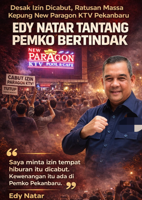 Desak Izin Dicabut, Ratusan Massa Kepung New Paragon KTV Pekanbaru: Edy Natar Tantang Pemko Bertindak