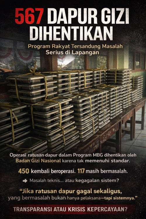 Skandal Dapur Gizi? 567 SPPG Disetop, Program Rakyat Terbongkar Bermasalah!