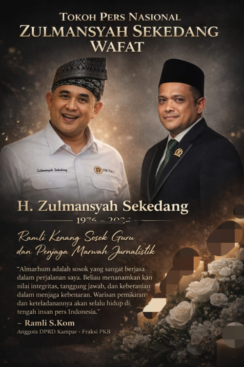 Tokoh Pers Nasional Zulmansyah Sekedang Wafat, Ramli Kenang Keteladanan Almarhum
