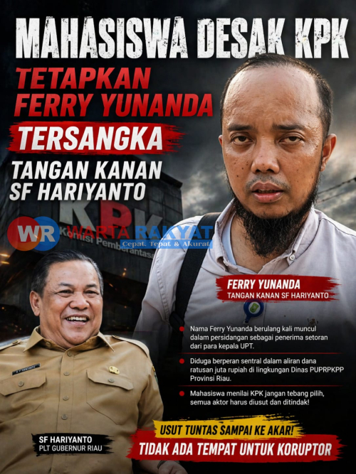 Mahasiwa Desak KPK Tetapkan Ferry Yunanda Tersangka Tangan Kanan SF Hariyanto