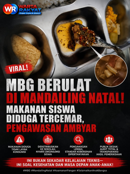 MBG BERULAT DI MANDAILING NATAL! MAKANAN SISWA DIDUGA TERCEMAR, PENGAWASAN AMBYAR