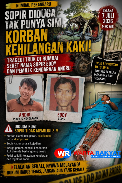 Sopir Diduga Tak Punya SIM, Korban Kehilangan Kaki! Tragedi Truk di Rumbai Seret Nama Sopir Eddy dan Pemilik Kendaraan Andru
