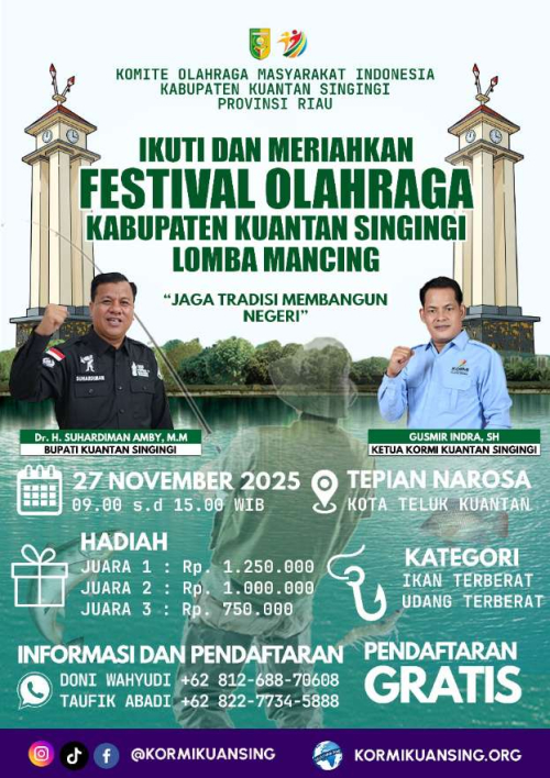 Festival Olahraga Kuansing 2025 Siap Gebrak Lapangan Limuno: Tradisi, Prestasi, dan Antusiasme Warga Menyatu