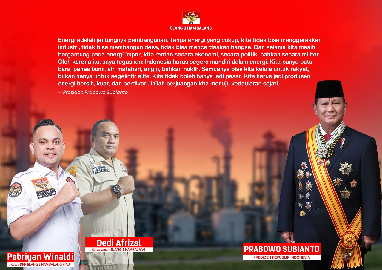 Menuju Swasembada Energi: Presiden Prabowo Resmikan Kilang Minyak Forel, Elang 3 Hambalang Apresiasi Langkah Bersejarah
