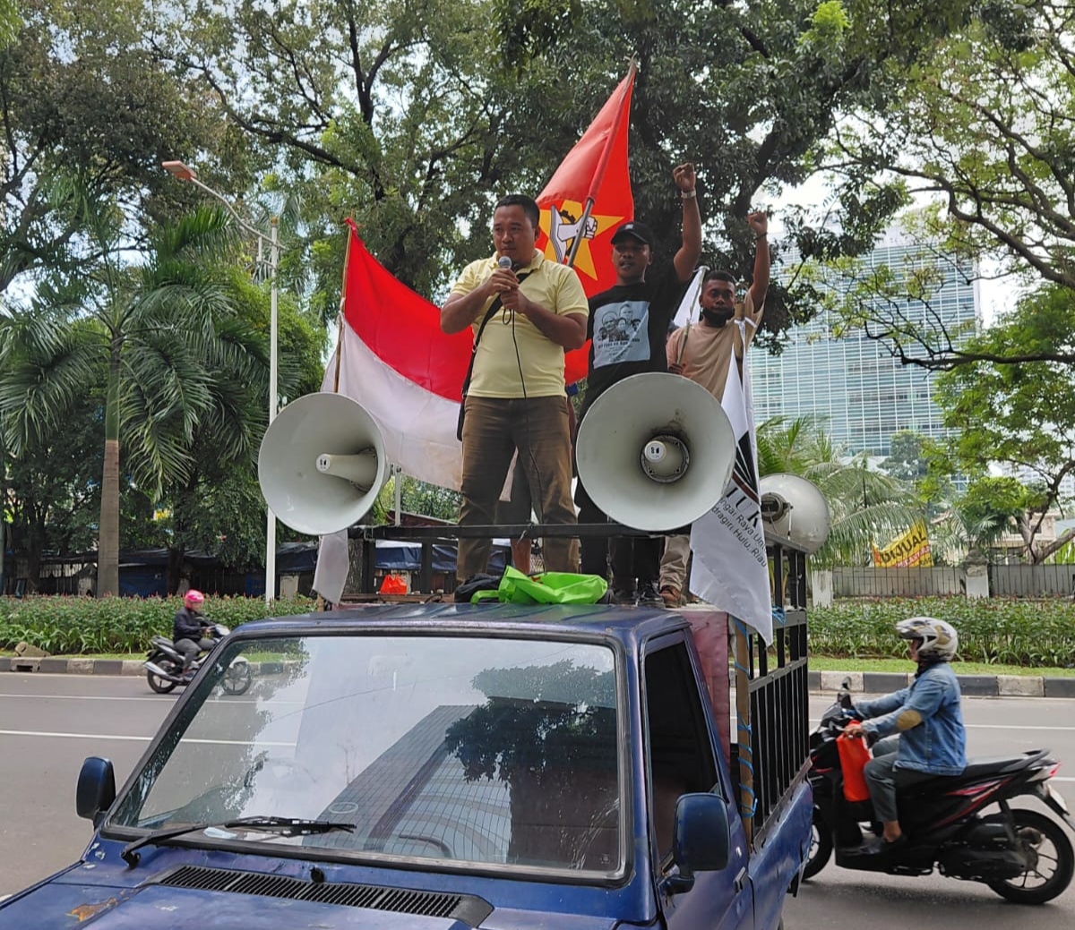 AMUK Ancam Cor Kaki Depan DPR RI, Desak Penyelesaian Konflik Agraria Inhu Riau