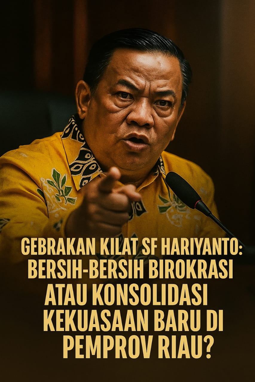 Gebrakan Kilat SF Hariyanto: Bersih-Bersih Birokrasi atau Konsolidasi Kekuasaan Baru di Pemprov Riau?