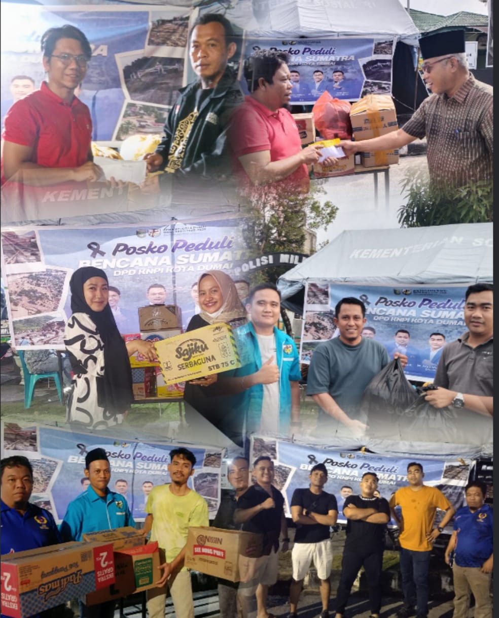 KNPI Dumai Satu Barisan: Dari Ketua hingga Wakil Ketua Turun Jaga Posko Bencana Sumatra
