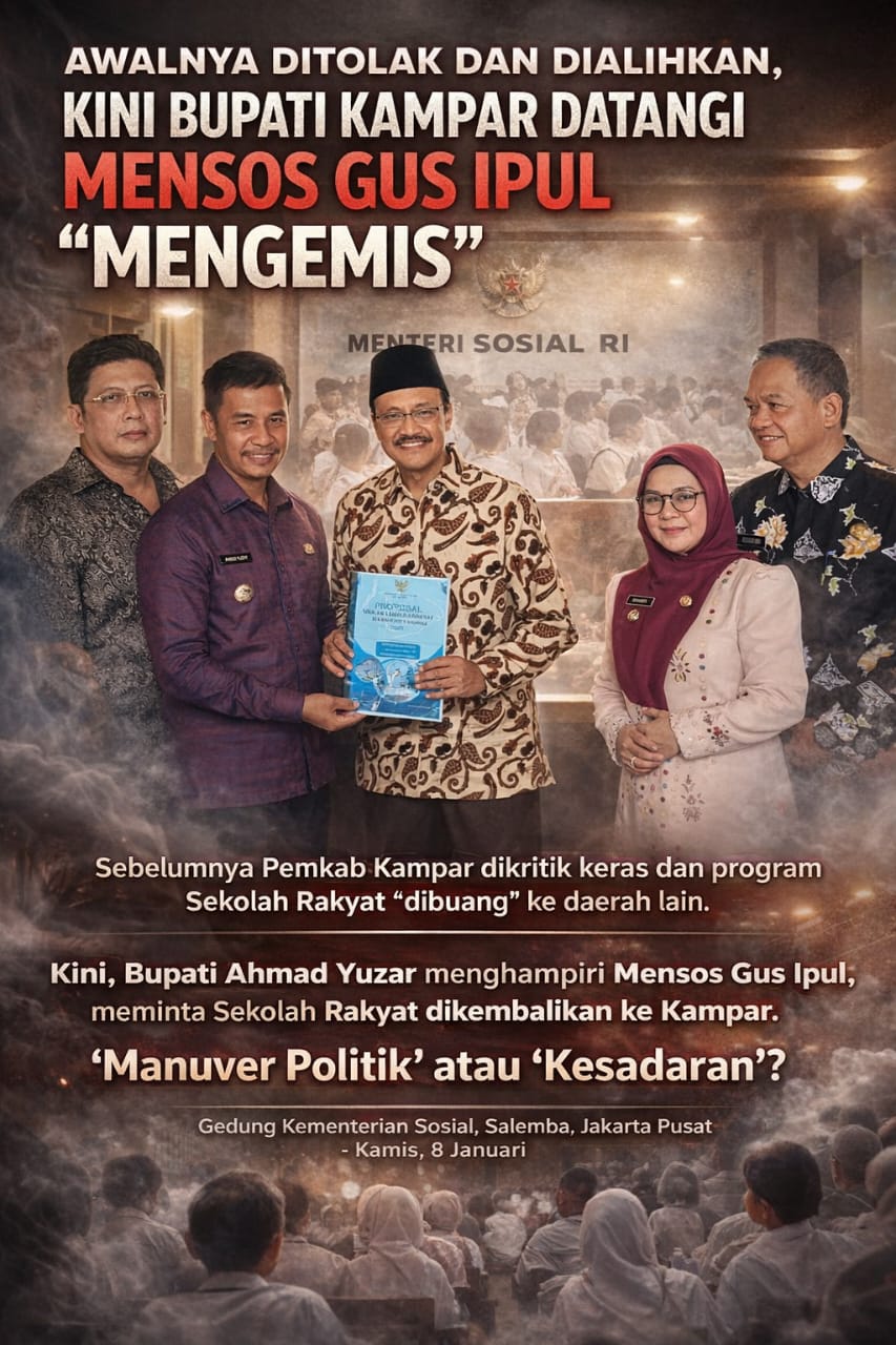 Awalnya Ditolak dan Dialihkan, Kini Bupati Kampar Datangi Mensos Gus Ipul 