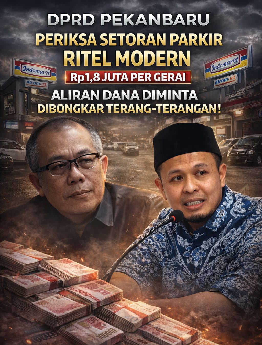 DPRD Pekanbaru Pertanyakan Setoran Parkir Rp1,8 Juta per Gerai Ritel Modern, DPRD Minta Aliran Dana Dibuka Terang