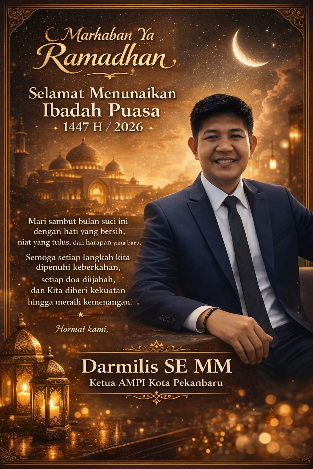 Spirit Ramadhan Menggema! Darmilis SE, MM. Ajak Warga Pekanbaru Perkuat Iman dan Persatuan