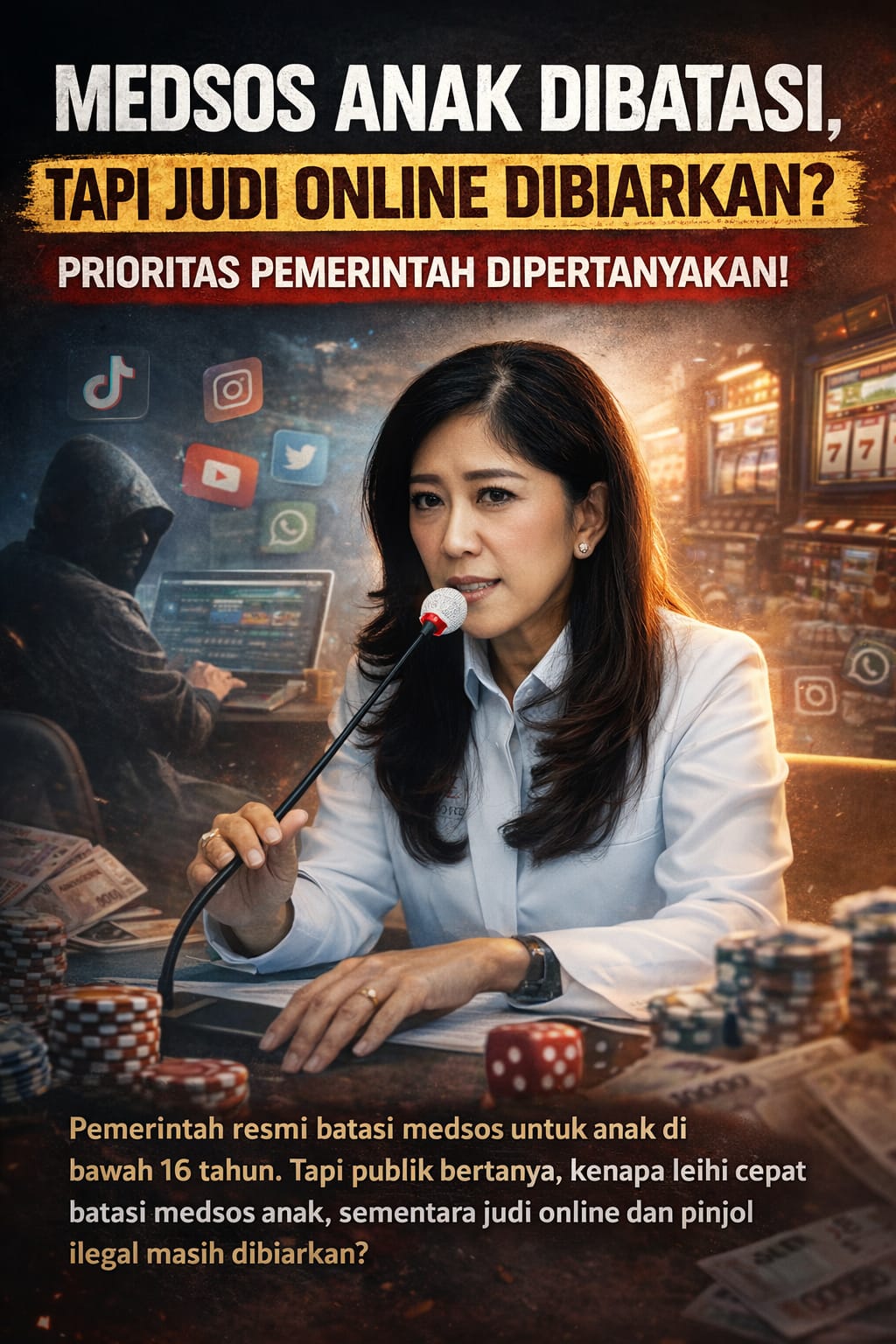 Medsos Anak Dibatasi, Tapi Judi Online Dibiarkan? Prioritas Pemerintah Dipertanyakan!