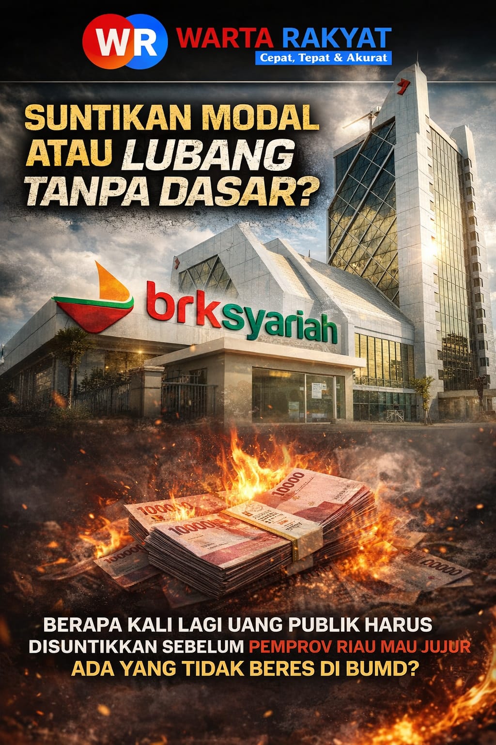 Suntikan Modal atau Lubang Tanpa Dasar? Uang Rakyat Kembali Dipertaruhkan di BUMD Riau