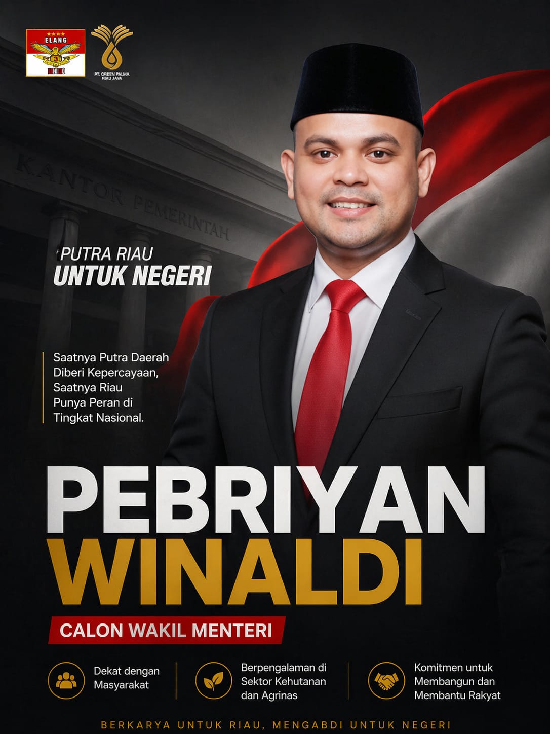 Putra Riau Diusulkan Masuk Kabinet, Forum Pemuda Adat Dorong Pebriyan Winaldi Jadi Wamen