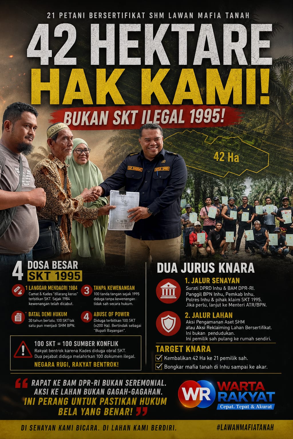 21 PETANI BERSERTIFIKAT DITUDUH 