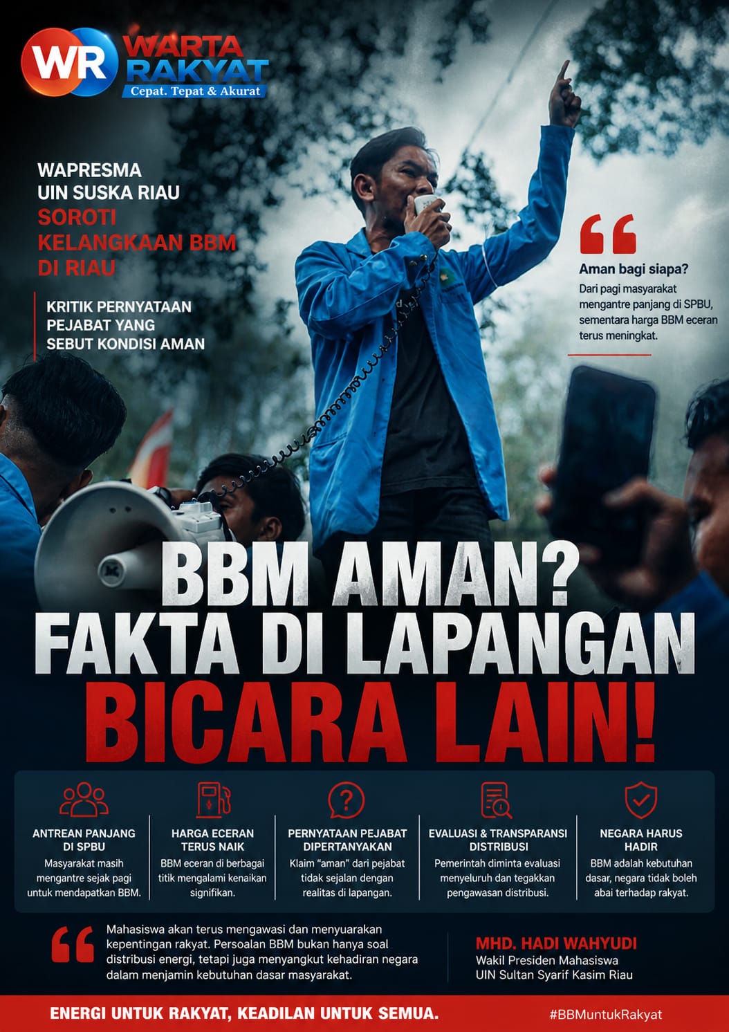 Wapresma UIN Suska Riau Kritik Klaim 