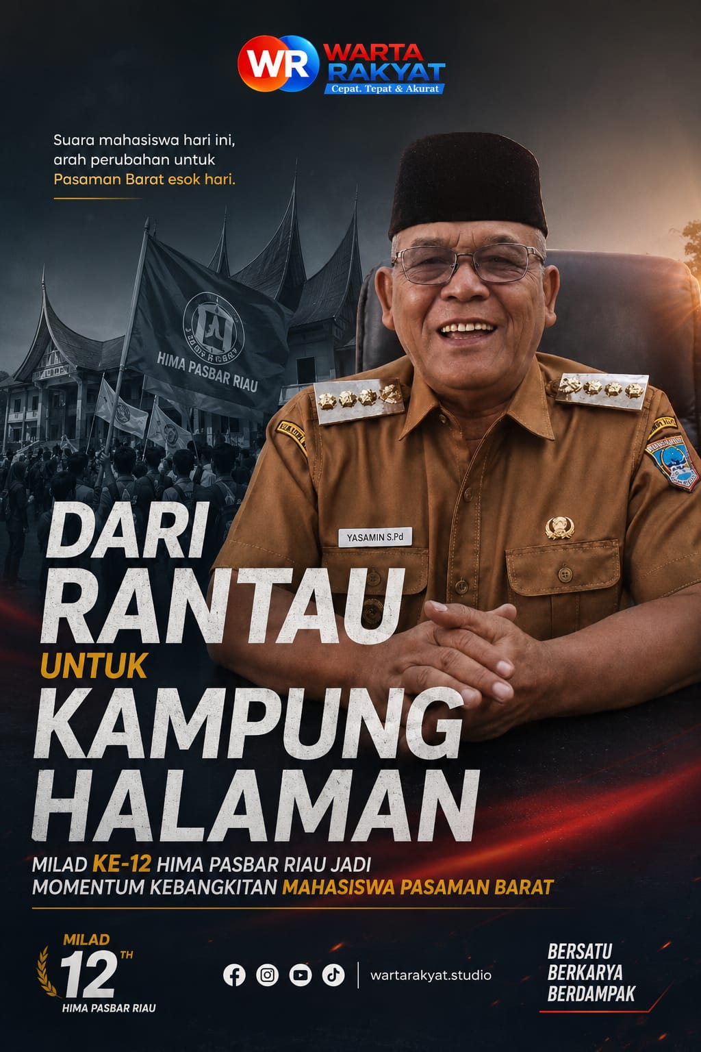 Dari Rantau untuk Kampung Halaman: Milad ke-12 Hima Pasbar Riau Jadi Momentum Kebangkitan Mahasiswa Pasaman Barat